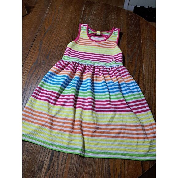 Large 10/12 Faded Glory Waffle Knit Sleeveless Tank Strap Summer Dress Sundress - Picture 2 of 3